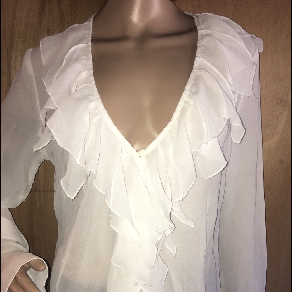 Gorgeous Sheer Ruffle Blouse - Picture 4 of 8